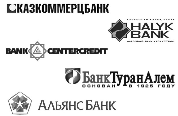 Рис. 11. Некоторые успешные бренды на банковском рынке Казахстана.